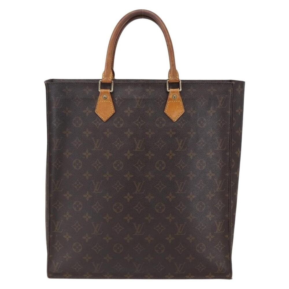 Louis Vuitton Monogram Sac Plat Handbag Brown